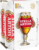 Stella Artois 4 Pack (50cl Cans) M. and J. Gleeson Ltd (Beer a/c) 40114 BEER