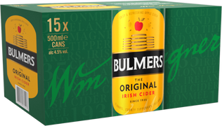 Bulmers Original Cider 15x50cl Can Pk M. and J. Gleeson Ltd (Beer a/c) 40954 BEER