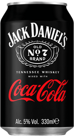 Jack Daniel's & Cola Cola 33cl Can Coca Cola HBC Ireland 10S027 SPIRITS