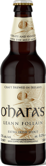 O'Haras Leann Follain Extra Irish Stout 50cl Bottle Carlow Brewing Company 11B005 BEER