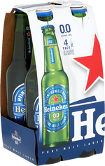 Heineken 0.0 4 Pack (33cl Bottles) M. and J. Gleeson Ltd (Beer a/c) 30169 BEER