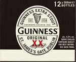 Guinness Extra Stout 12 Pack (Pint Bottles) M. and J. Gleeson Ltd (Beer a/c) 31553 BEER