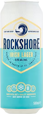 Rockshore Lager 24 Pack (50cl Cans) M. and J. Gleeson Ltd (Beer a/c) 31613 BEER