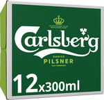 Carlsberg Danish Pilsner Lager 12 Pack (30cl Bottles) M. and J. Gleeson Ltd (Beer a/c) 32867 BEER