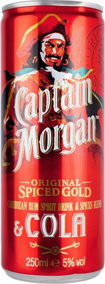 Captain Morgan & Cola 25cl Can Diageo 40014 BEER