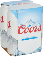 Coors 4 Pack (50cl Cans) M. and J. Gleeson Ltd (Beer a/c) 40023 BEER