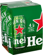 Heineken 4 Pack (50cl Cans) M. and J. Gleeson Ltd (Beer a/c) 40059 BEER