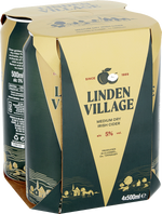 Linden Village Medium Dry Cider 4 Pack (50cl Cans) M. and J. Gleeson Ltd (Beer a/c) 40075 BEER