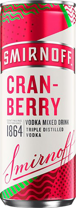 Smirnoff & Cranberry 25cl Can Diageo 40110 BEER