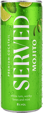 Served Mojito Cocktail 25cl Can M. and J. Gleeson Ltd (Beer a/c) 40725 BEER