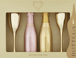Bottega Duo Gold & Rose Gold with 2 x Metallic Glasses Gift Set Beams International Ltd 40929 SPARKLING