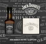 Jack Daniel's No.7 5cl and 3oz Hipflask Gift Set Beams International Ltd 40933 SPIRITS