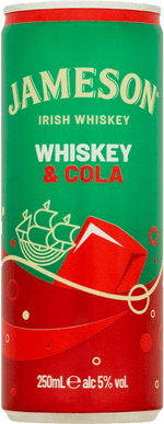 Jameson & Cola Can 25cl Irish Distillers Ltd 40961 BEER