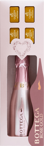 Bottega Prosecco Rose 20cl and 4 Godiva Chocolates Beams International Ltd 41134 SPARKLING