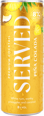 Served Pina Colada 25cl can M. and J. Gleeson Ltd (Beer a/c) 41275 SPIRITS