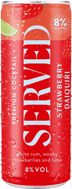 Served Strawberry Daiquiri 25cl Can M. and J. Gleeson Ltd (Beer a/c) 41276 SPIRITS