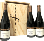 Ferraton Rhone Selection 3 Bottle Wood Gift Set Ferraton Pere and Fils 41461 WINE