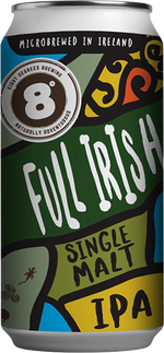 Eight Degrees Full Irish 44cl Can Irish Distillers Ltd 18B052 BEER