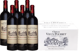 Château Vieux Pourret St Émilion 6btl Case O'Briens Wine 32900 WINE